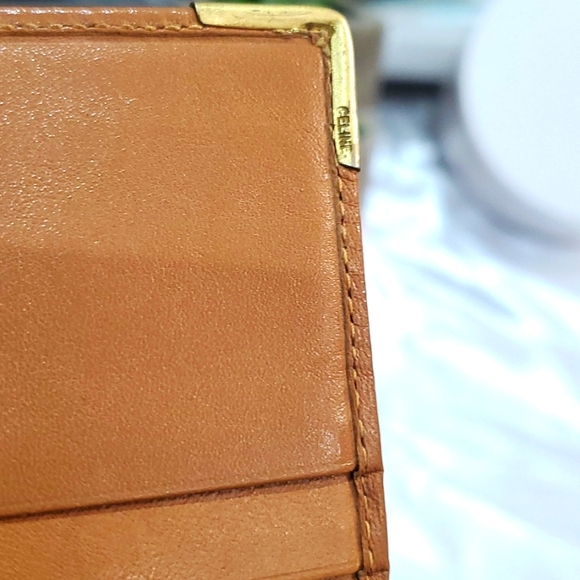 🇮🇹CELINE Paris Macadam PVC leather Bifold long Wallet🤎💛 - Picture 16 of 17